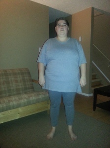 First picture of me a few days after starting our weight loss challenge